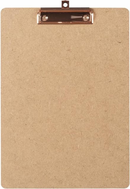 LPC  Klembord - clipboard - hout/mdf/hardboard - A4 -100  mm klem koper