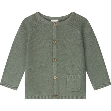 Prénatal newborn vest brei Dark Green Melange 68 unisex