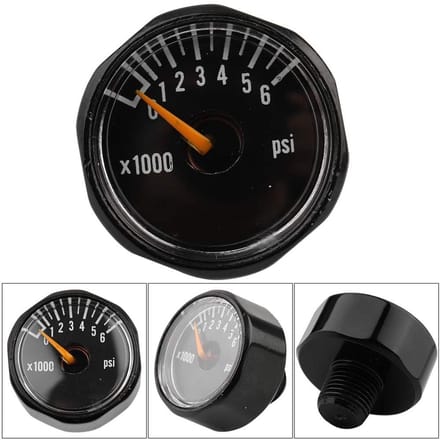 Dailygoods- Manometer Professioneel - Mini-manometer - Drukmeter Compressor - Kooldioxide Manometer - 6000PSI - 25 mm Diameter - Hoogwaardig Materiaal