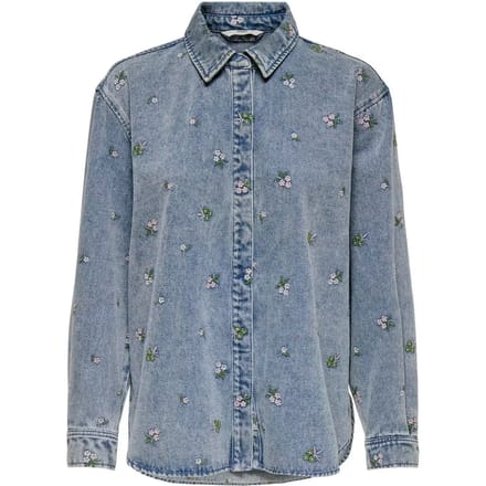 Relaxed fit Jeansblouse van puur katoen Model 'VERA'