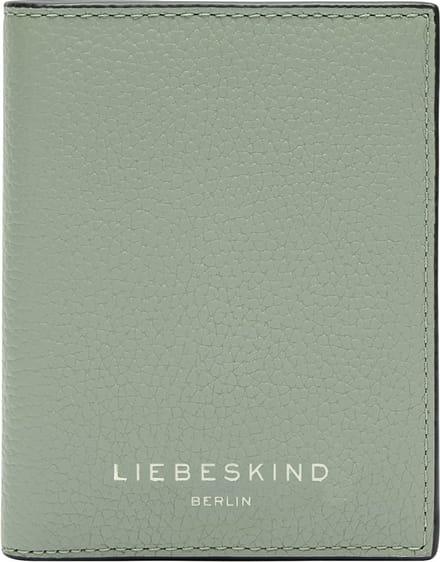 LIEBESKIND BERLIN Leren Kaarthoes Hilla Small Pebble Arcie Card Etui Opal Green Kaki