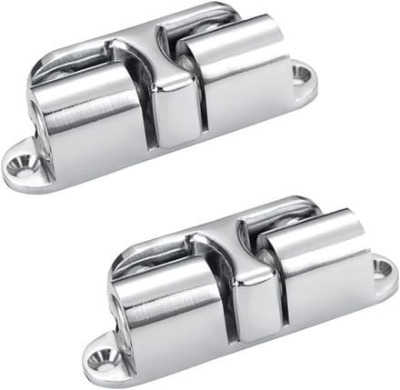 2x Vloer- en Wand Deurstopper - Onzichtbaar Deurbeslag - Geborsteld Metaal en Helder Wit