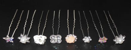 Haarpinnen diverse varianten set van 8 stuks.