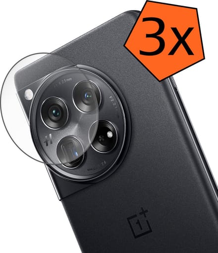 Camera Lens Protector - 3 Stuks - Geschikt voor OnePlus 12 - Camera Screenprotector - Gehard Glas - Beschermglas - Tempered Glass - Screen Protector