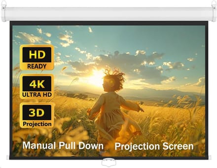 Projectiescherm - Filmscherm - Thuisbioscoop Presentatie - Automatisch Vergrendelend - 72 inch 16:9 - Wit