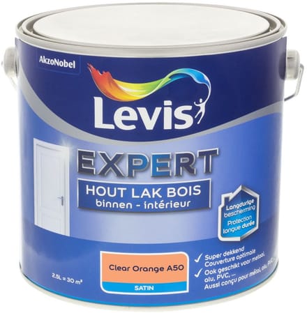 Levis - Expert Hout Lak Binnen Satin Mix - Clear Orange A50 - Mengverf - 2,5 L