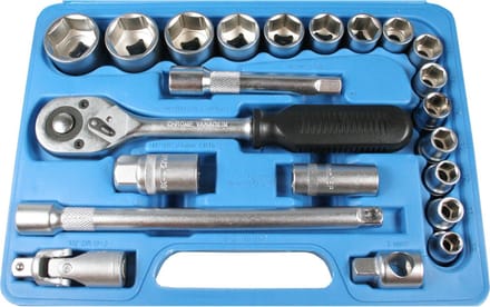 Benson 22-delige doppendoos - Satin afwerking - Inclusief ratel en opbergmodule