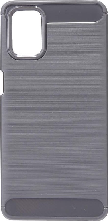 Shop4 - Samsung Galaxy M31s Hoesje - Zachte Back Case Brushed Carbon Grijs