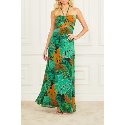 GUESS Marciano By  Amazon Sl Maxi Dress Amazon Leaf Taglia: 44 | Maxi abiti Outlet | Donna