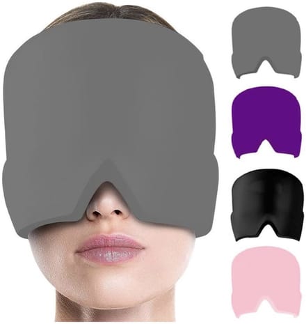 Migraine Muts - Migraine Masker - Hoofdpijn Masker - Coldpack - Grijs - Migraine Cap - Hoofdpijn muts
