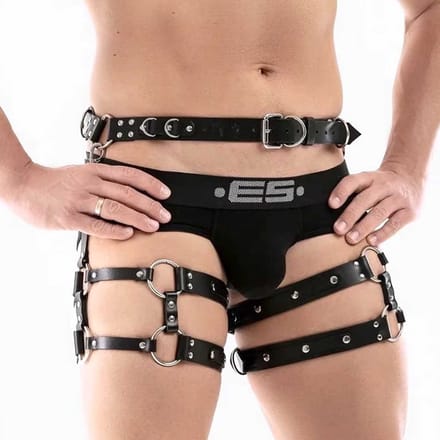 BDSM harnas boxershort - Bondageharnas - Verstelbaar - Gespen