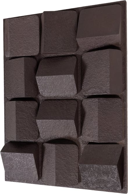 WOOOD Axis Wanddeco - Betonlook - Bruin - 81x61x9