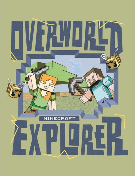 Minecraft Fleece Deken Overworld - 130 x 170 cm - Polyester