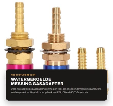 Dailygoods - Watergekoelde Messing Gasadapter Snelkoppeling 6mm