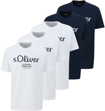 s.Oliver Heren t-shirt 5 pack Basic
