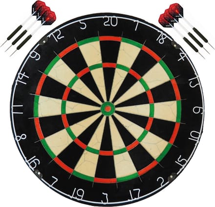 A-Merk BEST geteste dartbord bristle - dartbord - dartboard plus 2 sets - dartpijlen
