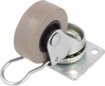 Zwenkwiel met rem - 40mm - 30kg - Grijs