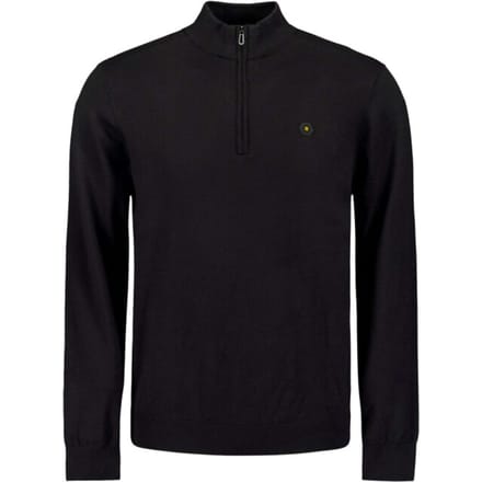 No Excess Pullover half zip 2 coloured melang black
