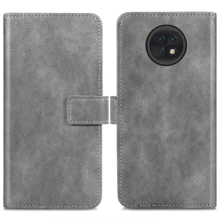 imoshion Hoesje - Geschikt voor Xiaomi Redmi Note 9T (5G) - Luxe Bookcase - Grijs