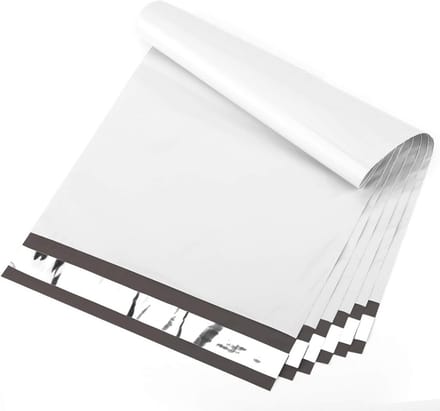 100 Witte Poly Mailers 48 x 61 cm - Sterke Verzendenveloppen met Zelfklevende Sluiting
