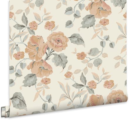 Laura Ashley Alyworth Trail Behang - Bloemen - 10mx52cm - Oranje