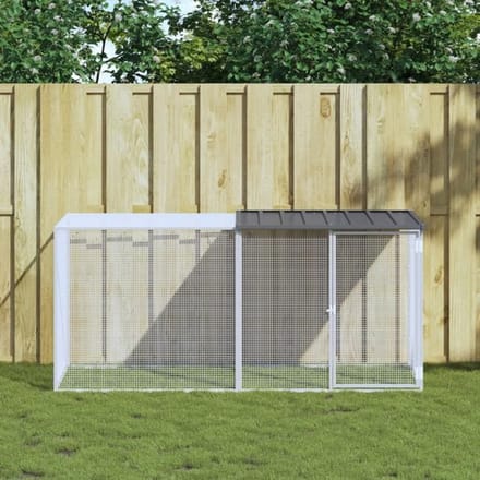 Maison Exclusive - Cage à poulets avec toit anthracite 203 x 98 x 90 cm Acier galvanisé