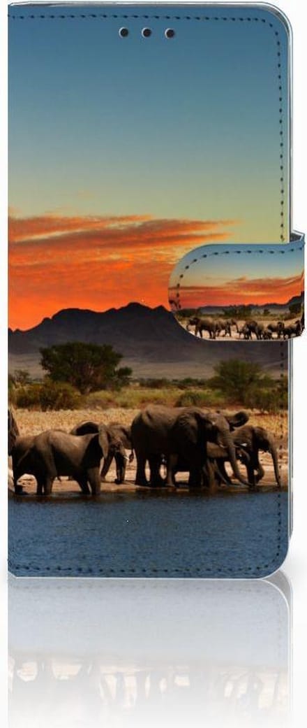 Huawei P30 Pro Telefoonhoesje met Pasjes Olifanten