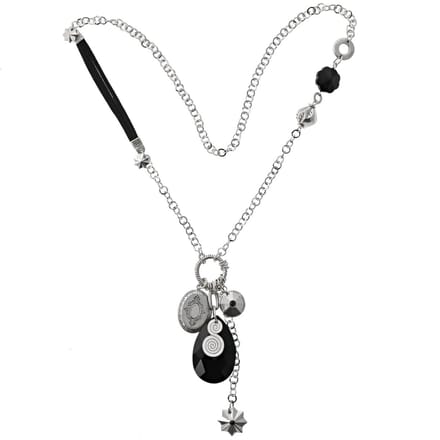 Behave - Lange ketting medaillon en diverse hangers - 70 cm
