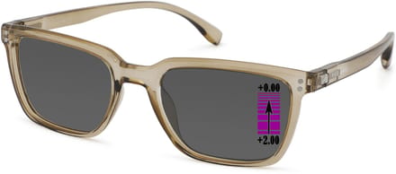 Zonneleesbril Vista Bonita Cubo XL Progressief-Desert Brown-+2.00