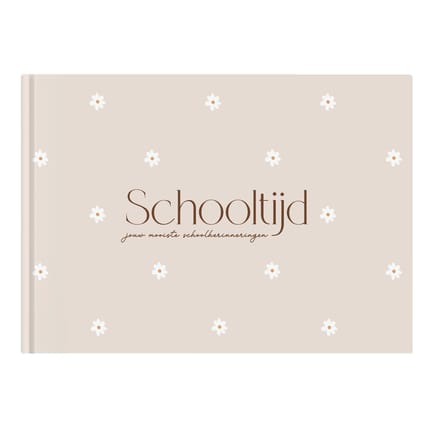 Writemoments - Schoolfotoboek schooltijd - Madeliefjes - Genaaid gebonden