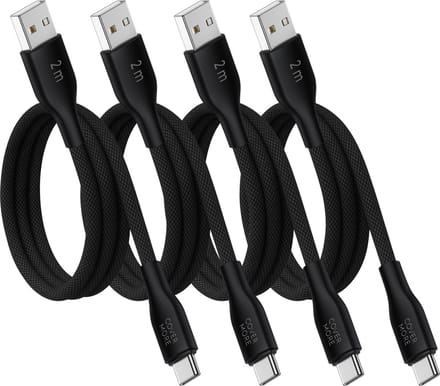 Oplader kabel geschikt voor Samsung galaxy telefoon en tablet - Usb naar usb C - Oplaadkabel - 4 stuks - 2 meter - Lang