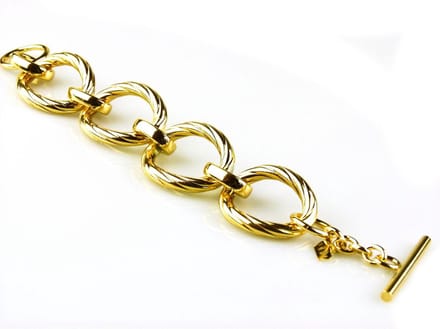 armband in brons goudkleurige schakels