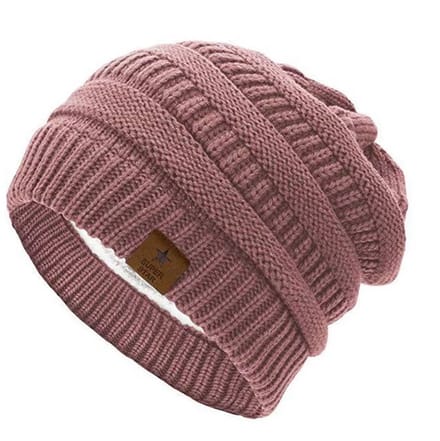 Sjtoer Muts - Wintermuts - One size - Roze - Unisex - Muts dames - Muts heren - Gebreide – Warme Gevoerde Beanie