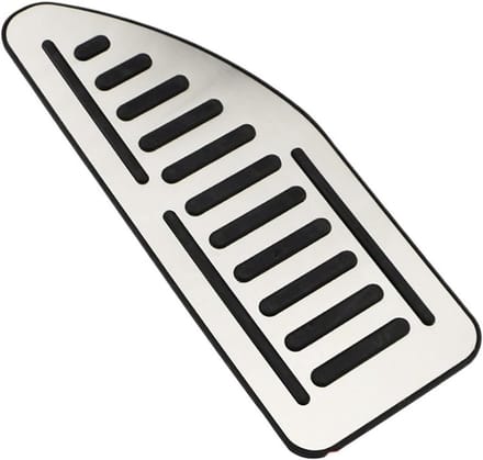 Auto Pedaal Covers - Voetsteun Plaat - Verbeterde Grip - Antislip Rubber - Set van 2 of 3 - Zilver