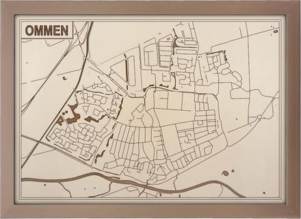 Decoratief Beeld - Houten Van Ommen - Hout - Bekroned - Bruin - 21 X 30 Cm