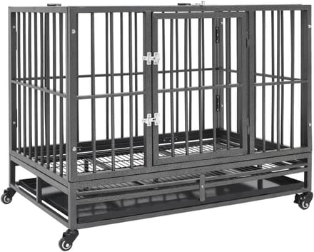 Hondenbench met Wielen en Uitschuifbare Lade - Grote Bench 102x72x85cm