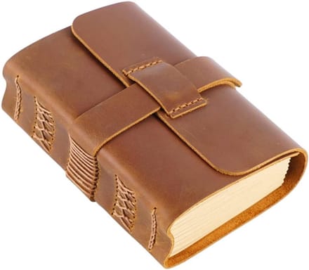 Mini Notitieboekje - Klein Dagboek - Reizen Noteren - Handgemaakt Leer - Compact Formaat