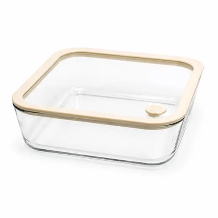 Glazen vershoudbak 1940 ml 21 x 21 cm luchtdicht, BPA-vrij, magnetron en oven