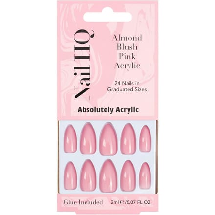 Nail HQ Almond Blush Pink Acrylic Nails 24 st