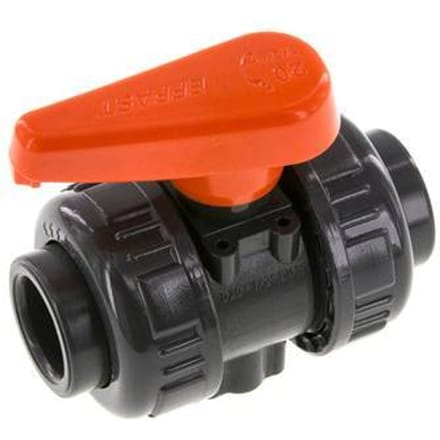 PVC 2-weg Kogelkraan Dubbele Wartel 20 mm Sok EPDM
