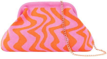 Strandtasje / Schoudertas / Clutch - Graphic Oranje/Roze