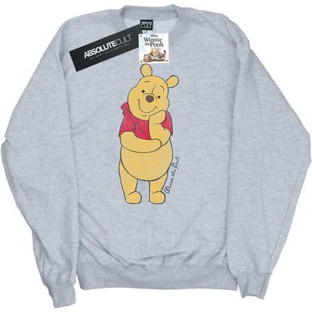 Disney Heren Winnie De Poeh Klassiek Poeh Sweatshirt (Sportgrijs)