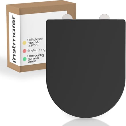 instmaier Helma - WC bril - Duroplast - D-vorm - Zwart