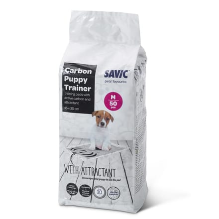 50 stuks Medium (45x30cm) Savic Puppy Trainer Pads Met Active Koolstof