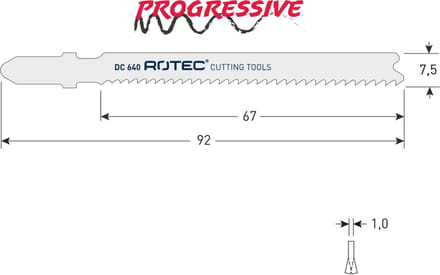 Rotec decoupeerzaagblad, DC640 / T118B (5st.)