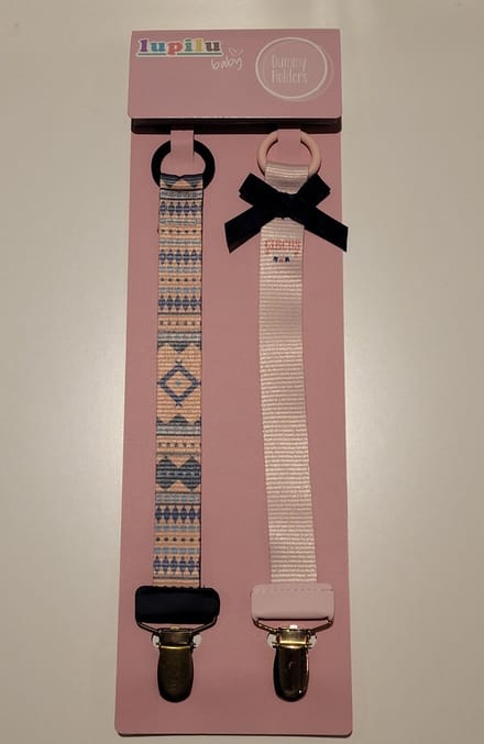 Speenkoord - Baby - Speen - Roze-Strik