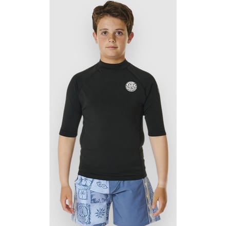 Rip Curl Icons Uv Brushed Kids Rash Guard zwart