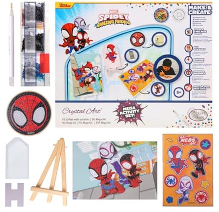 Craft Buddy Spidey crystal art mega knutselset voor kinderen.