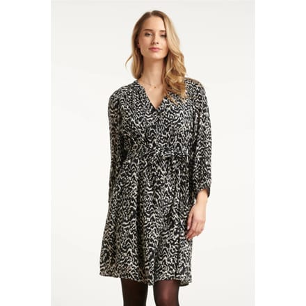 Smashed Lemon Elegante zwart en wit abstracte jurk |