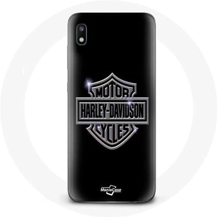 Coque pour Samsung Galaxy A10 Harley Davidson motorcycles logo zwart